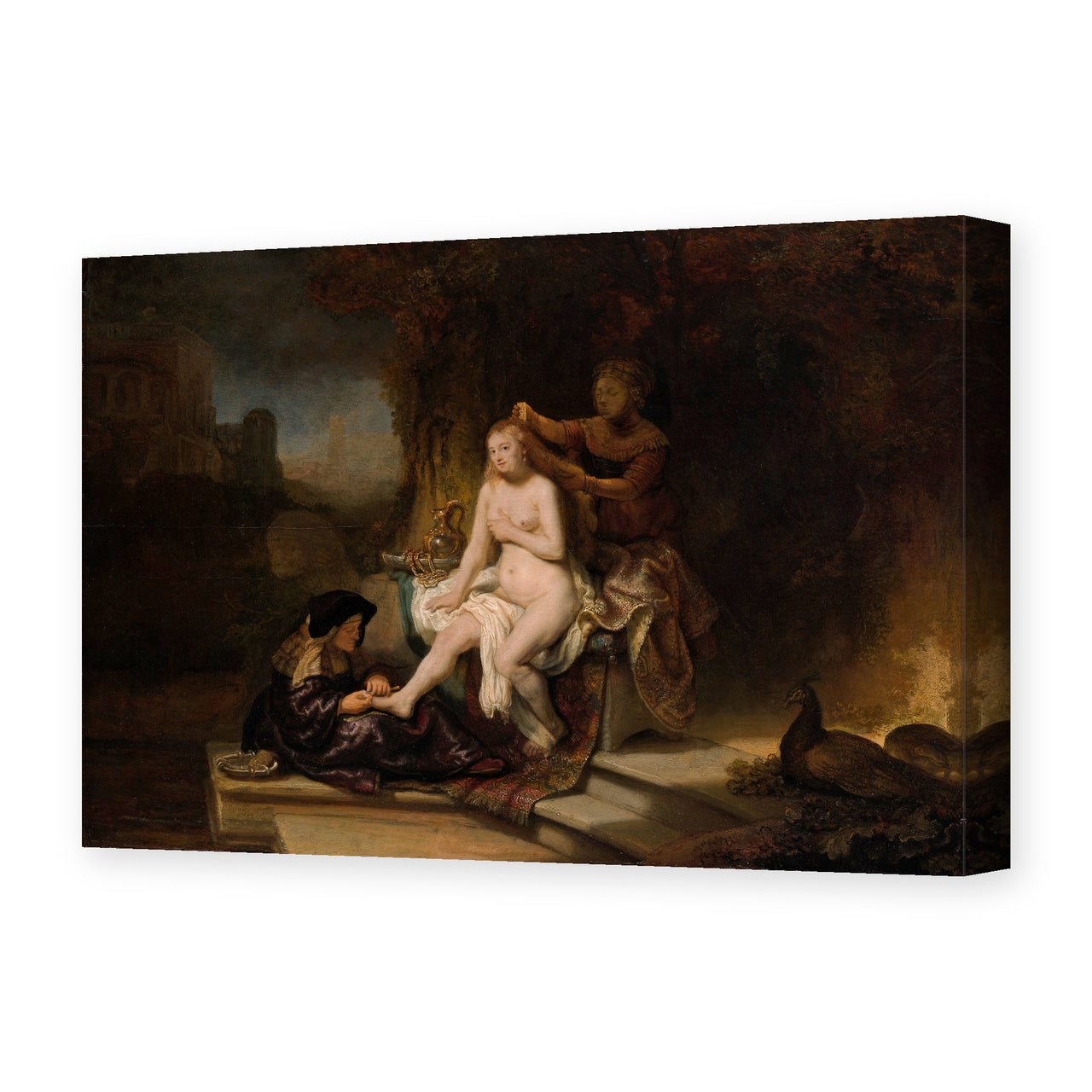 Rembrandt's 'The Toilet of Bathsheba' painting reproduced as a gallery-wrapped canvas print