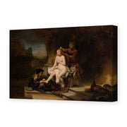 Rembrandt's 'The Toilet of Bathsheba' painting reproduced as a gallery-wrapped canvas print