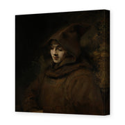 Rembrandt's 'Titus in a Monk's Habit' painting reproduced as a gallery-wrapped canvas print