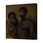 Rembrandt's 'Two Moors' painting reproduced as a gallery-wrapped canvas print