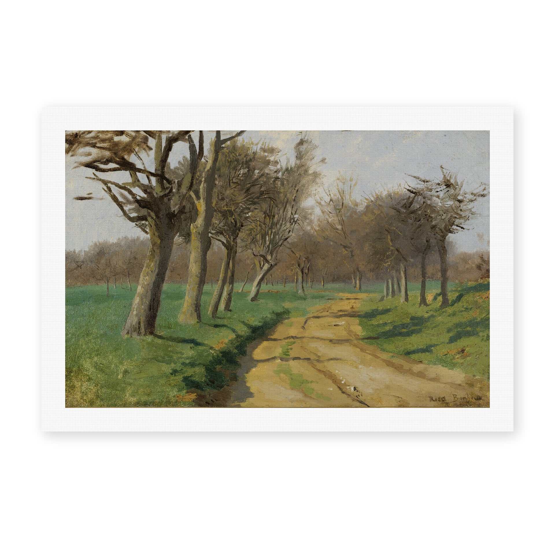 Rosa Bonheur's 'La Plaine Et Les Champs' painting reproduced as a rolled canvas print