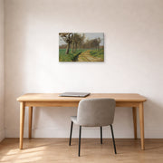 Gallery-wrapped canvas print of Rosa Bonheur's La Plaine Et Les Champs displayed on a wall in a office