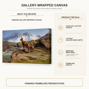 Rosa Bonheur - Mother and Baby gallery wrap canvas construction and hanging details infographic