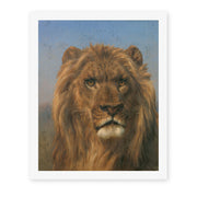Rosa Bonheur's 'Portrait of a Lion' painting reproduced as a rolled canvas print