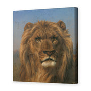 Rosa Bonheur's 'Portrait of a Lion' painting reproduced as a gallery-wrapped canvas print