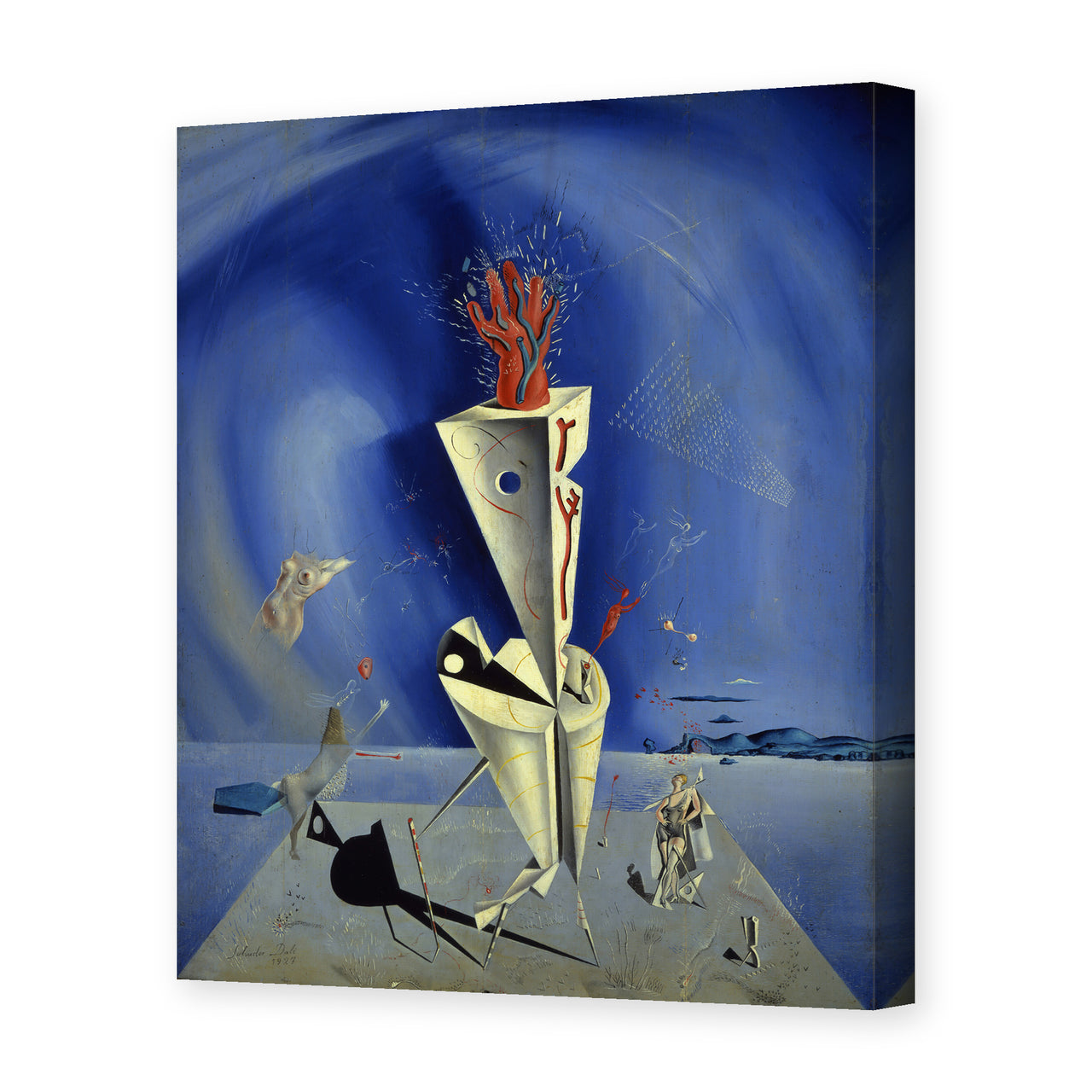 Salvador Dali's 'Apparatus and Hand' painting reproduced as a gallery-wrapped canvas print