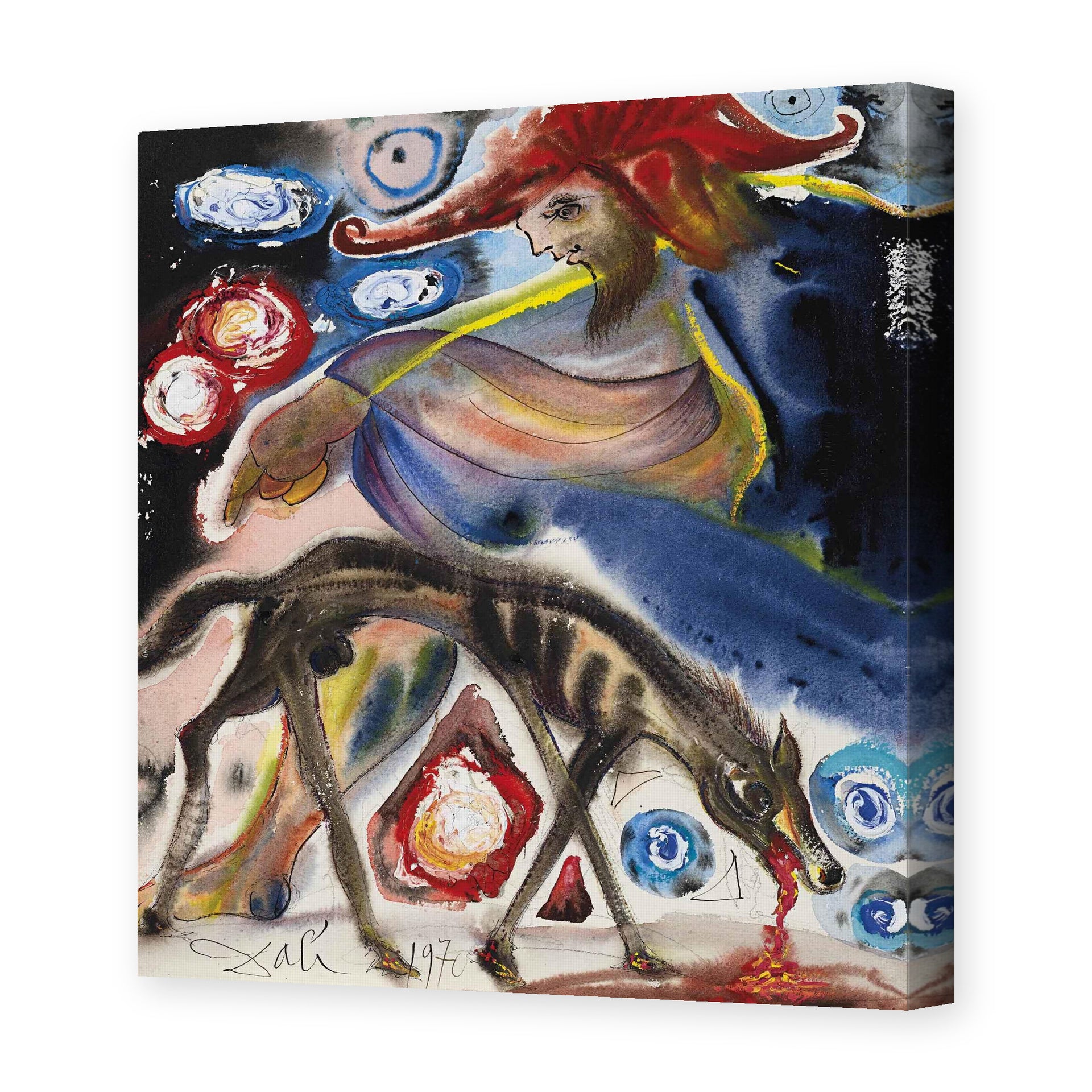 Salvador Dali's 'Argos' painting reproduced as a gallery-wrapped canvas print