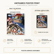 Salvador Dali - Argos poster print size comparison and framing display infographic