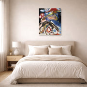 Unframed poster print of Salvador Dali's Argos displayed on a wall in a bedroom
