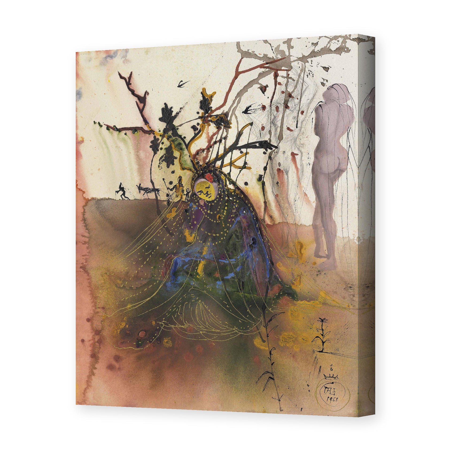 Salvador Dali's 'Automne' painting reproduced as a gallery-wrapped canvas print