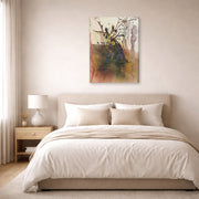 Gallery-wrapped canvas print of Salvador Dali's Automne displayed on a wall in a bedroom