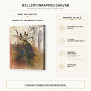 Salvador Dali - Automne gallery wrap canvas construction and hanging details infographic