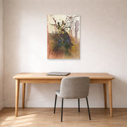 Unframed poster print of Salvador Dali's Automne displayed on a wall in a office