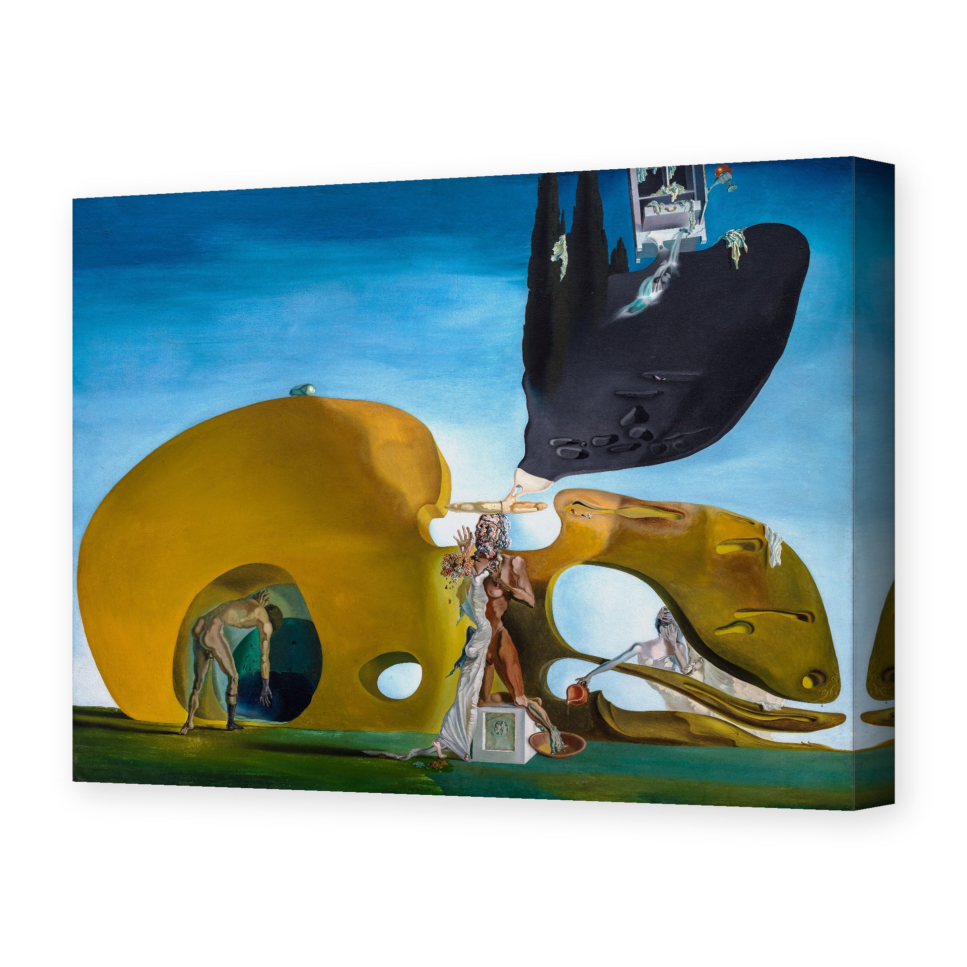 Salvador Dali's 'Birth of Liquid Desires' painting reproduced as a gallery-wrapped canvas print
