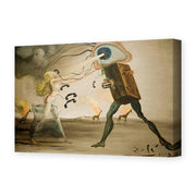 Salvador Dali's 'Burning Giraffes and Telephones' painting reproduced as a gallery-wrapped canvas print