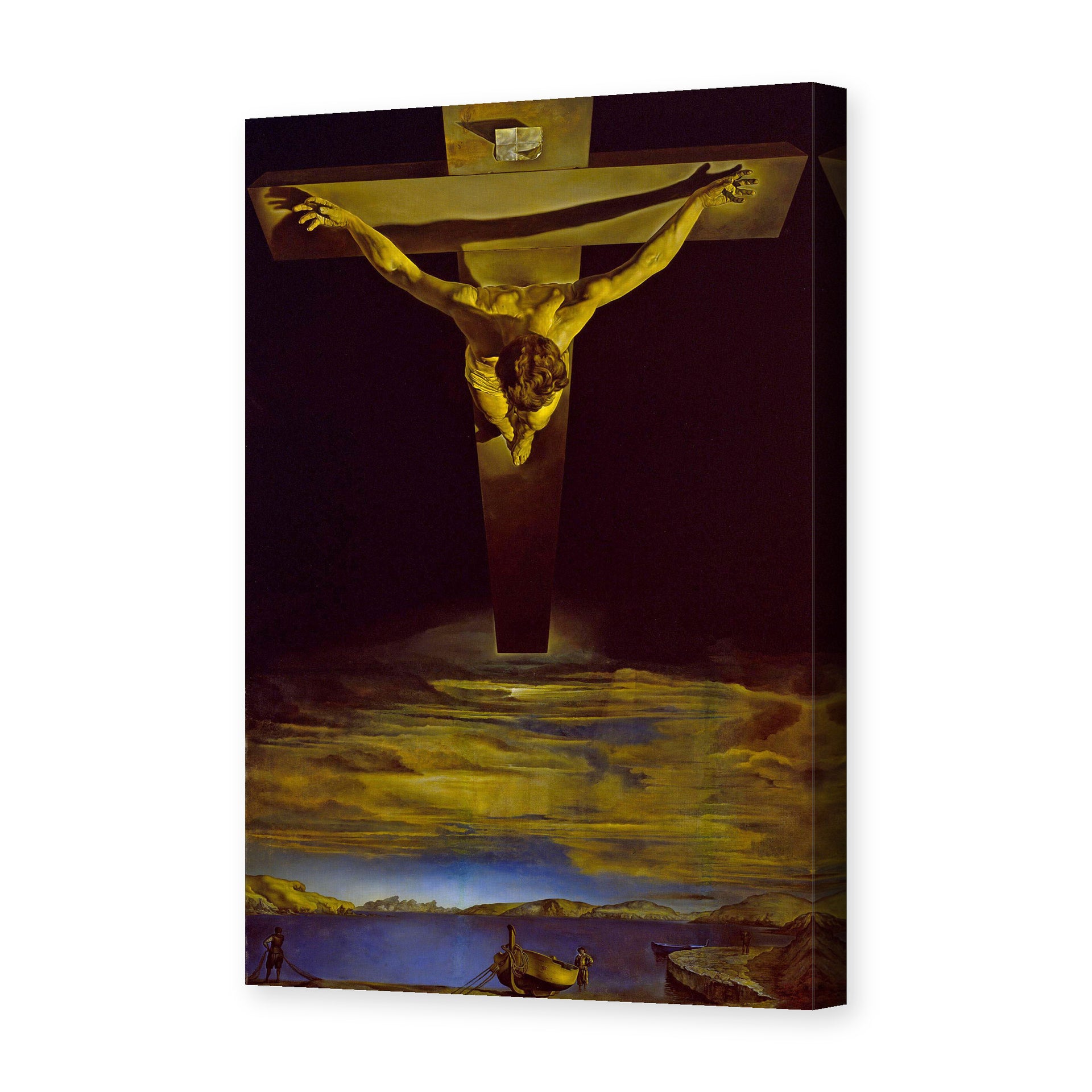 Salvador Dali's 'Christ of St. John of the Cross' painting reproduced as a gallery-wrapped canvas print