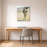 Gallery-wrapped canvas print of Salvador Dali's Crisalida Figure Aux Ramures displayed on a wall in a office
