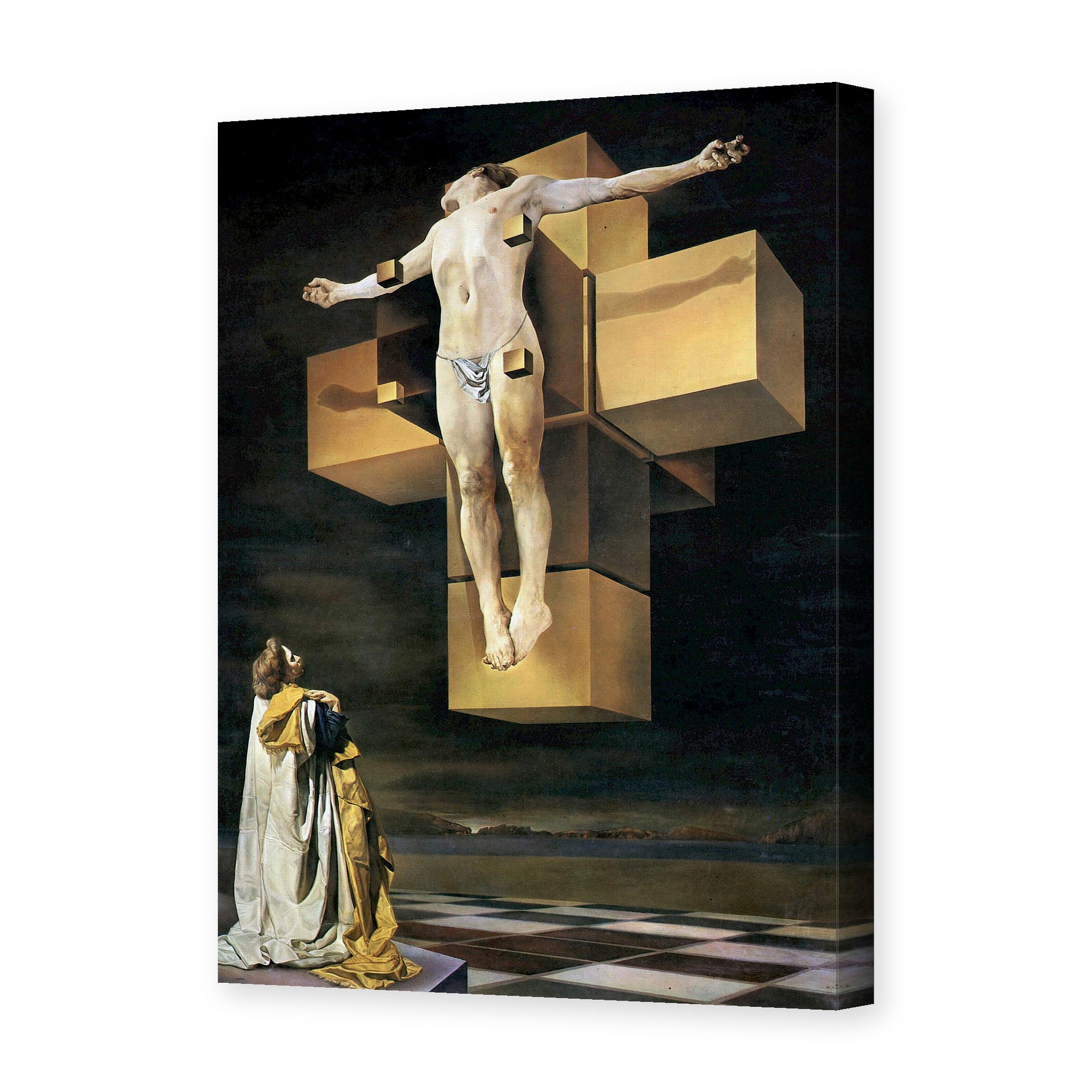 Salvador Dali's 'Crucifixion' painting reproduced as a gallery-wrapped canvas print