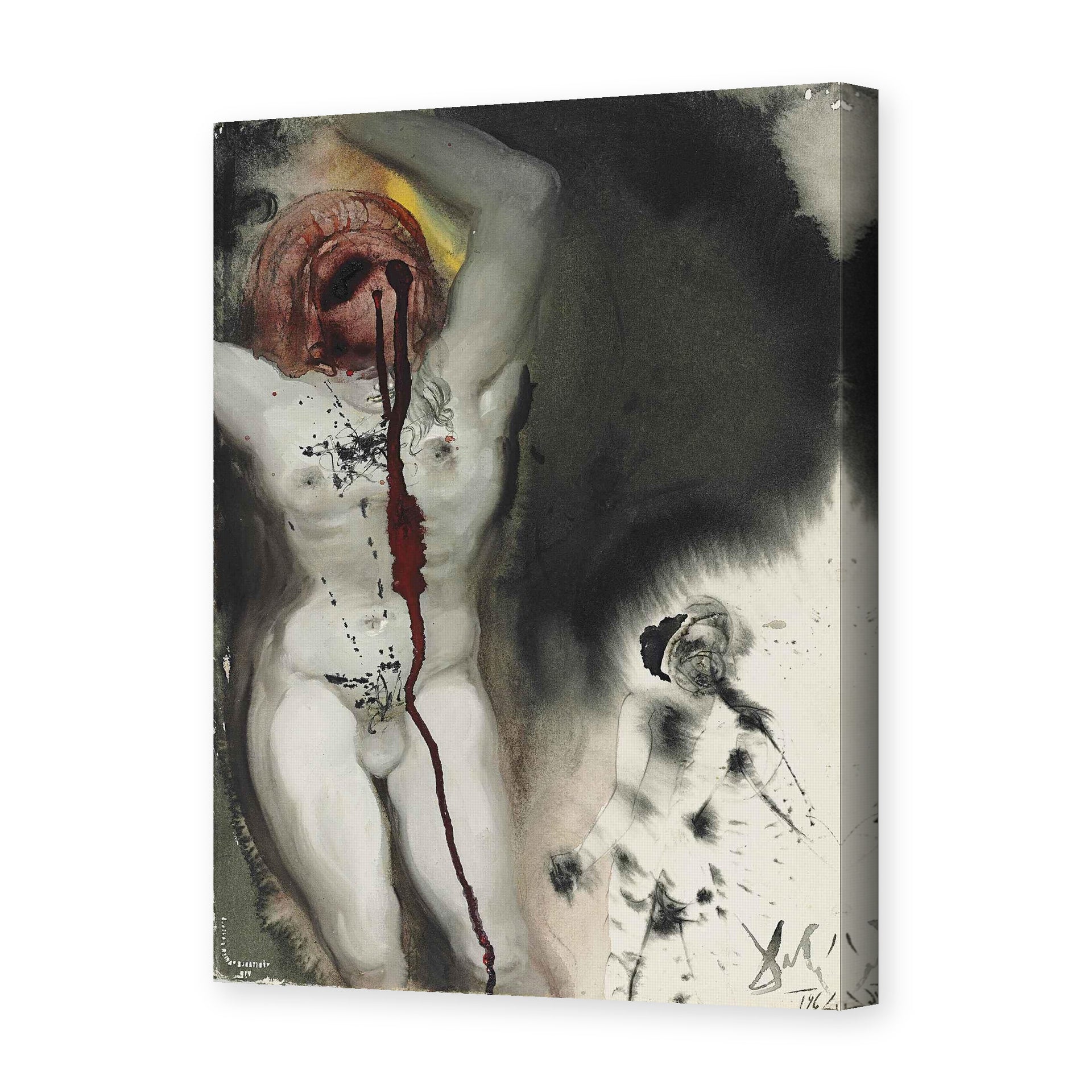 Salvador Dali's 'David and Goliath' painting reproduced as a gallery-wrapped canvas print