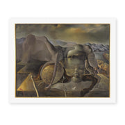 Salvador Dali's 'Endless Enigma' painting reproduced as a rolled canvas print