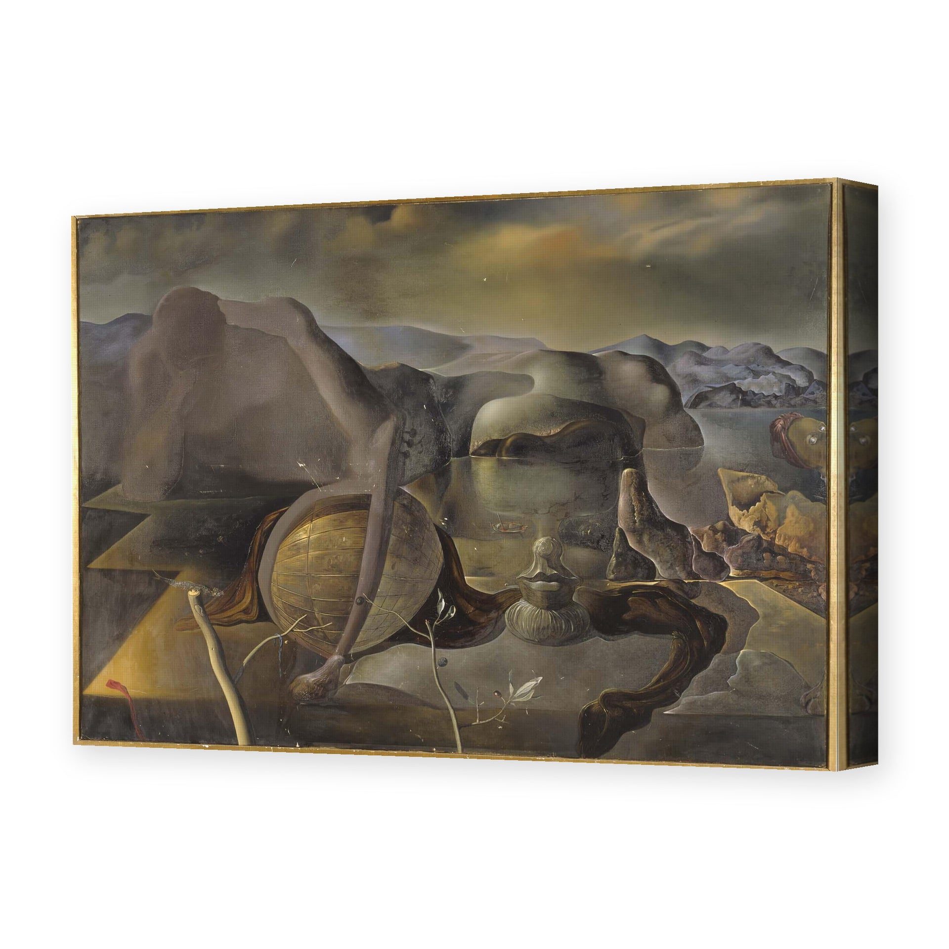 Salvador Dali's 'Endless Enigma' painting reproduced as a gallery-wrapped canvas print