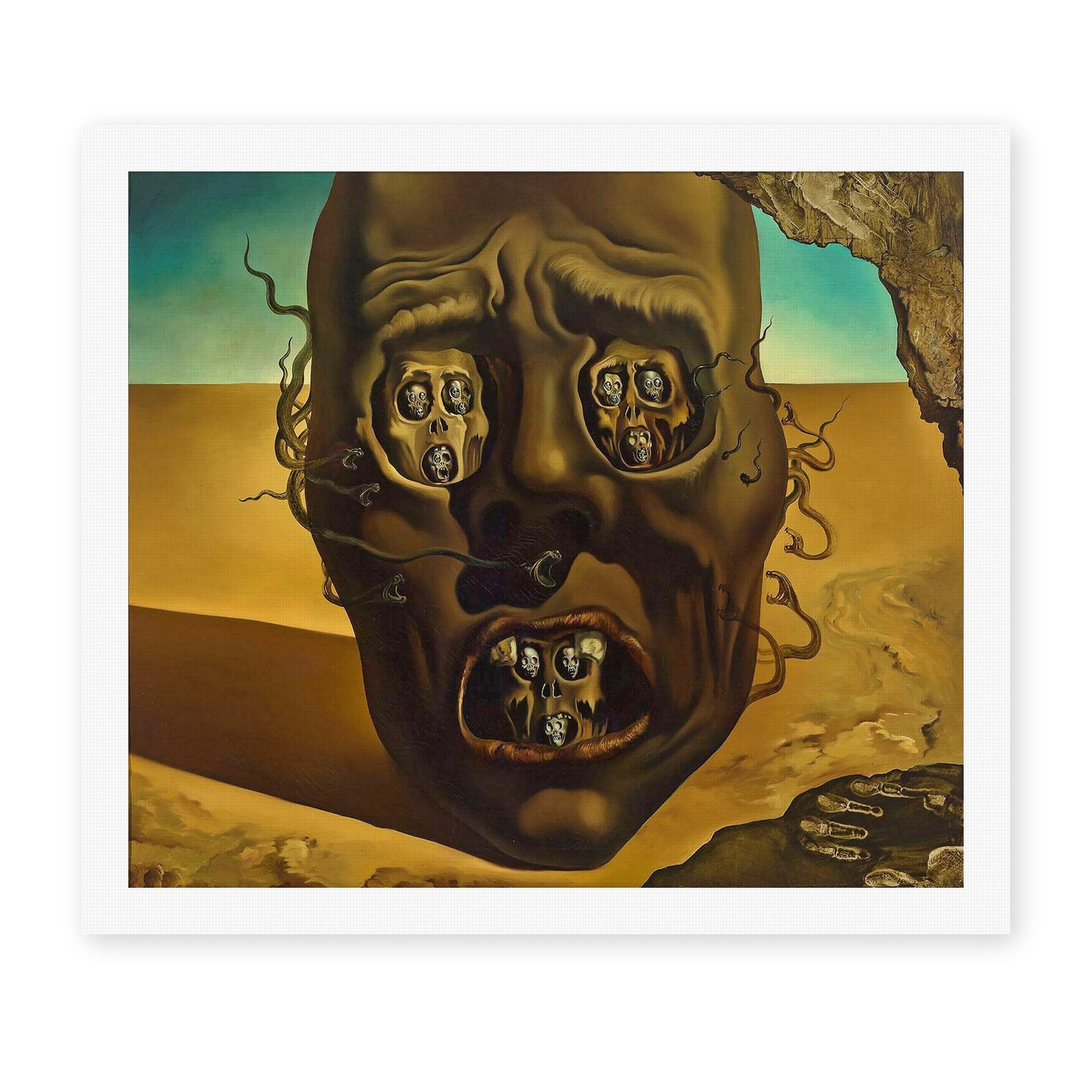 Salvador Dali's 'Face of War' painting reproduced as a rolled canvas print