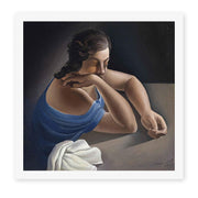 Salvador Dali's 'Figure in a Table' painting reproduced as a rolled canvas print