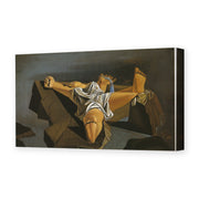 Salvador Dali's 'Figure on the Rocks' painting reproduced as a gallery-wrapped canvas print