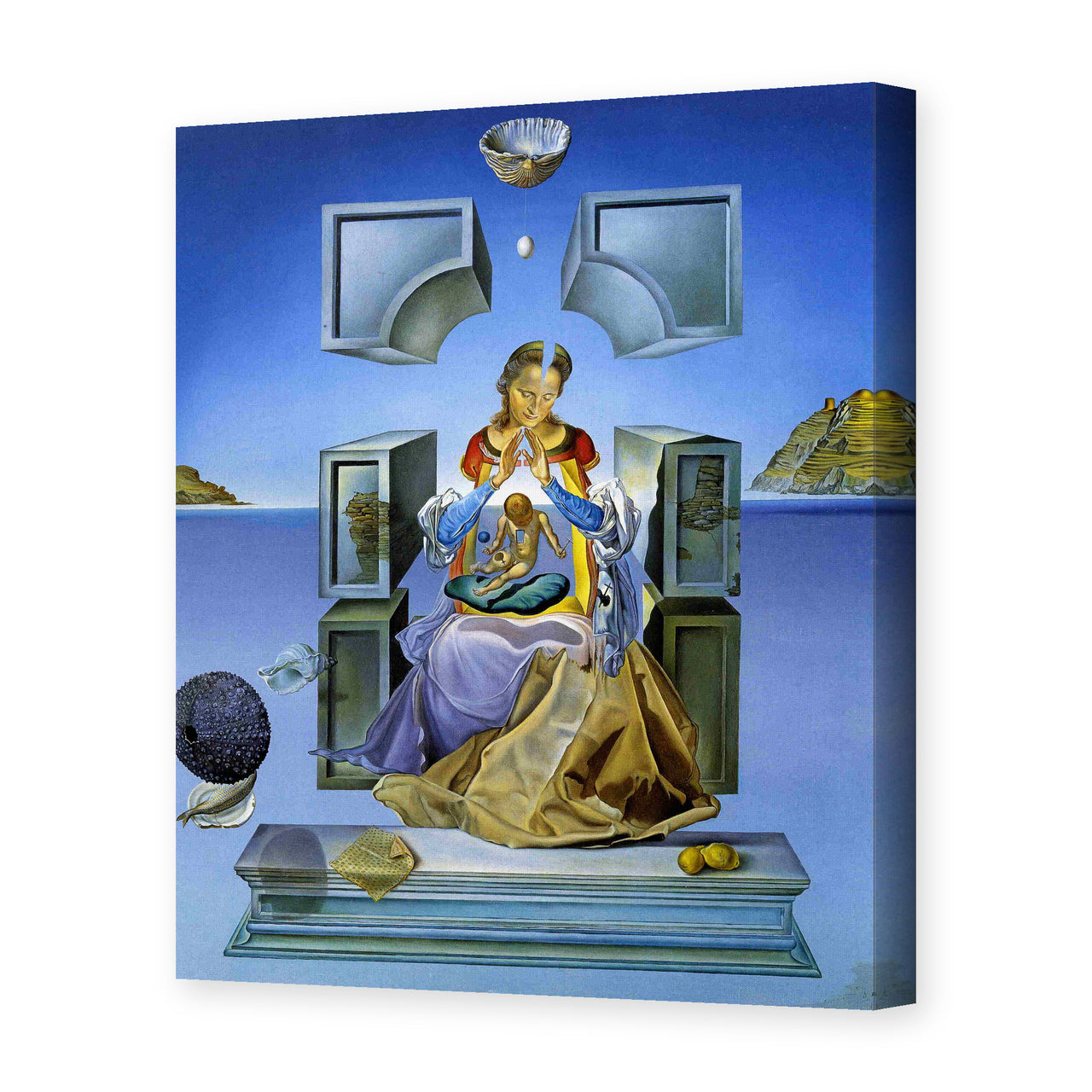 Salvador Dali's 'Gala, his wife, as Madona' painting reproduced as a gallery-wrapped canvas print