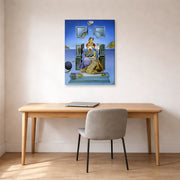 Gallery-wrapped canvas print of Salvador Dali's Gala, his wife, as Madona displayed on a wall in a office