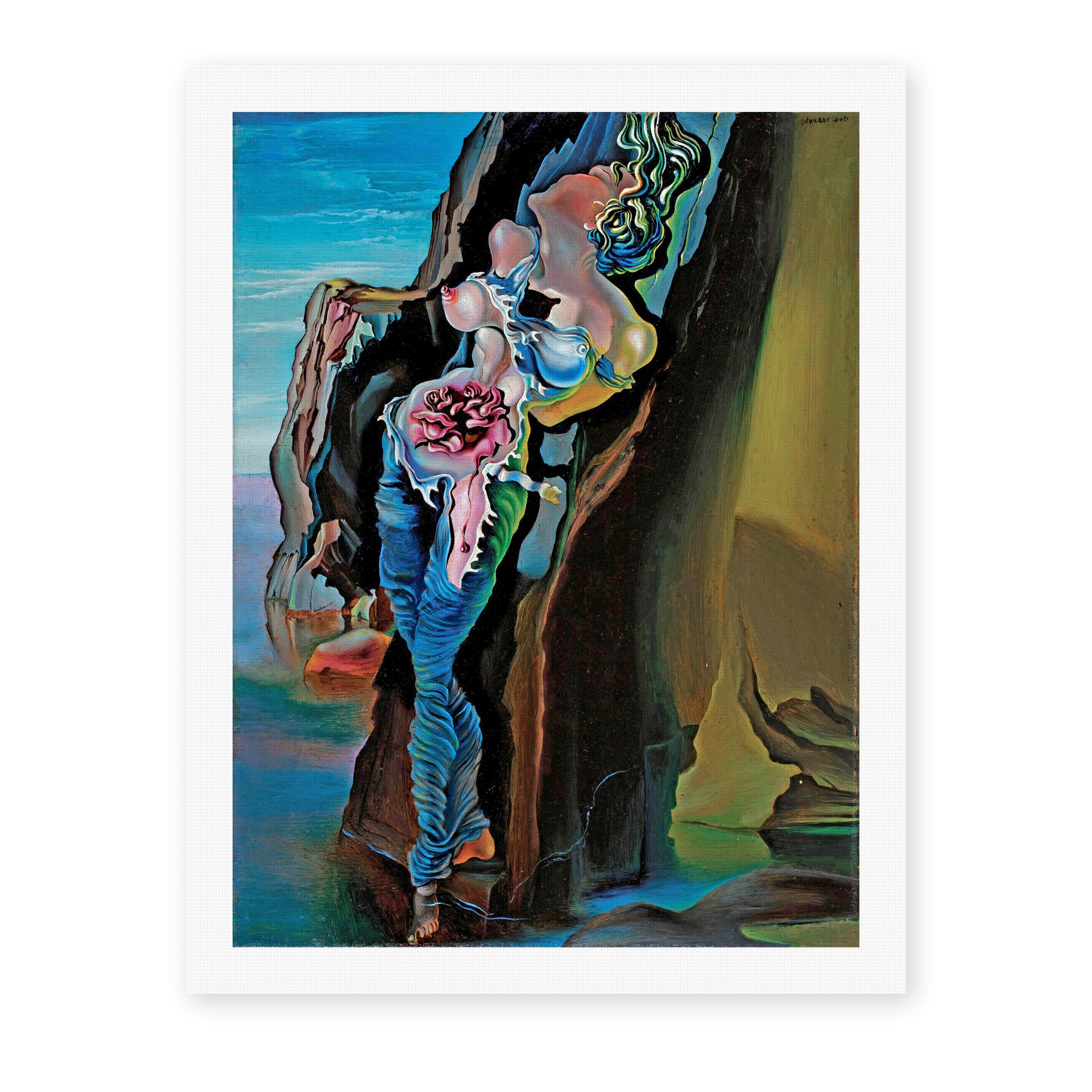 Salvador Dali's 'Gradiva' painting reproduced as a rolled canvas print