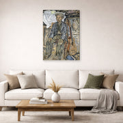 Gallery-wrapped canvas print of Salvador Dali's Gypsy From Figueres displayed on a wall in a living room