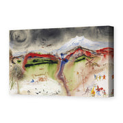 Salvador Dali's 'Hiver' painting reproduced as a gallery-wrapped canvas print