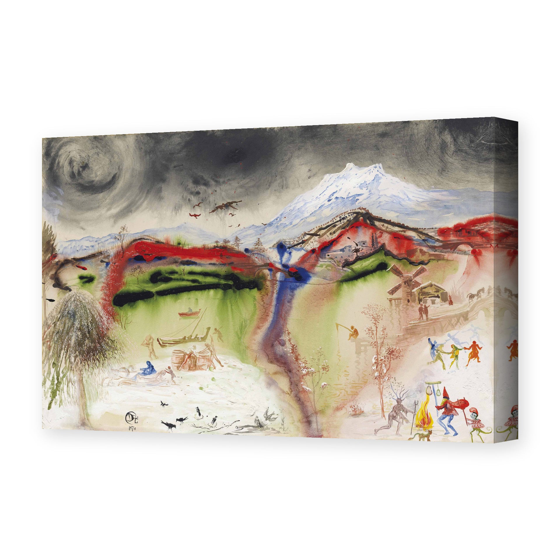 Salvador Dali's 'Hiver' painting reproduced as a gallery-wrapped canvas print