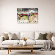 Gallery-wrapped canvas print of Salvador Dali's Hiver displayed on a wall in a living room