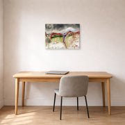 Gallery-wrapped canvas print of Salvador Dali's Hiver displayed on a wall in a office