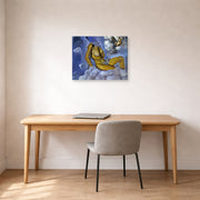 Gallery-wrapped canvas print of Salvador Dali's Honey is Sweeter then Blood displayed on a wall in a office