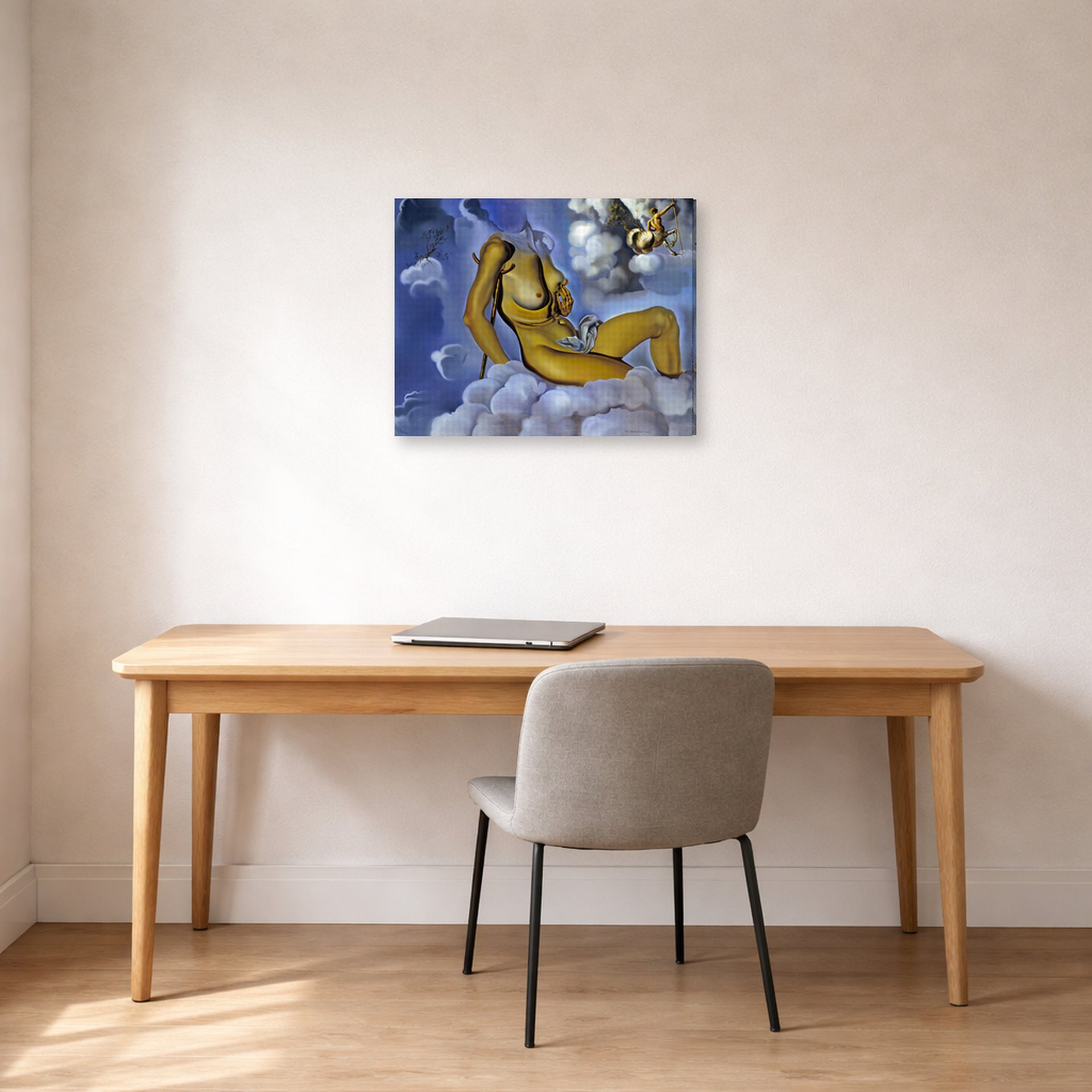 Gallery-wrapped canvas print of Salvador Dali's Honey is Sweeter then Blood displayed on a wall in a office
