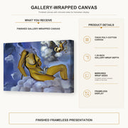 Salvador Dali - Honey is Sweeter then Blood gallery wrap canvas construction and hanging details infographic