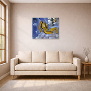 Unframed poster print of Salvador Dali's Honey is Sweeter then Blood displayed on a wall in a living room