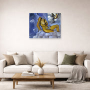 Unframed poster print of Salvador Dali's Honey is Sweeter then Blood displayed on a wall in a office