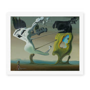 Salvador Dali's 'House for Erotomaniac' painting reproduced as a rolled canvas print