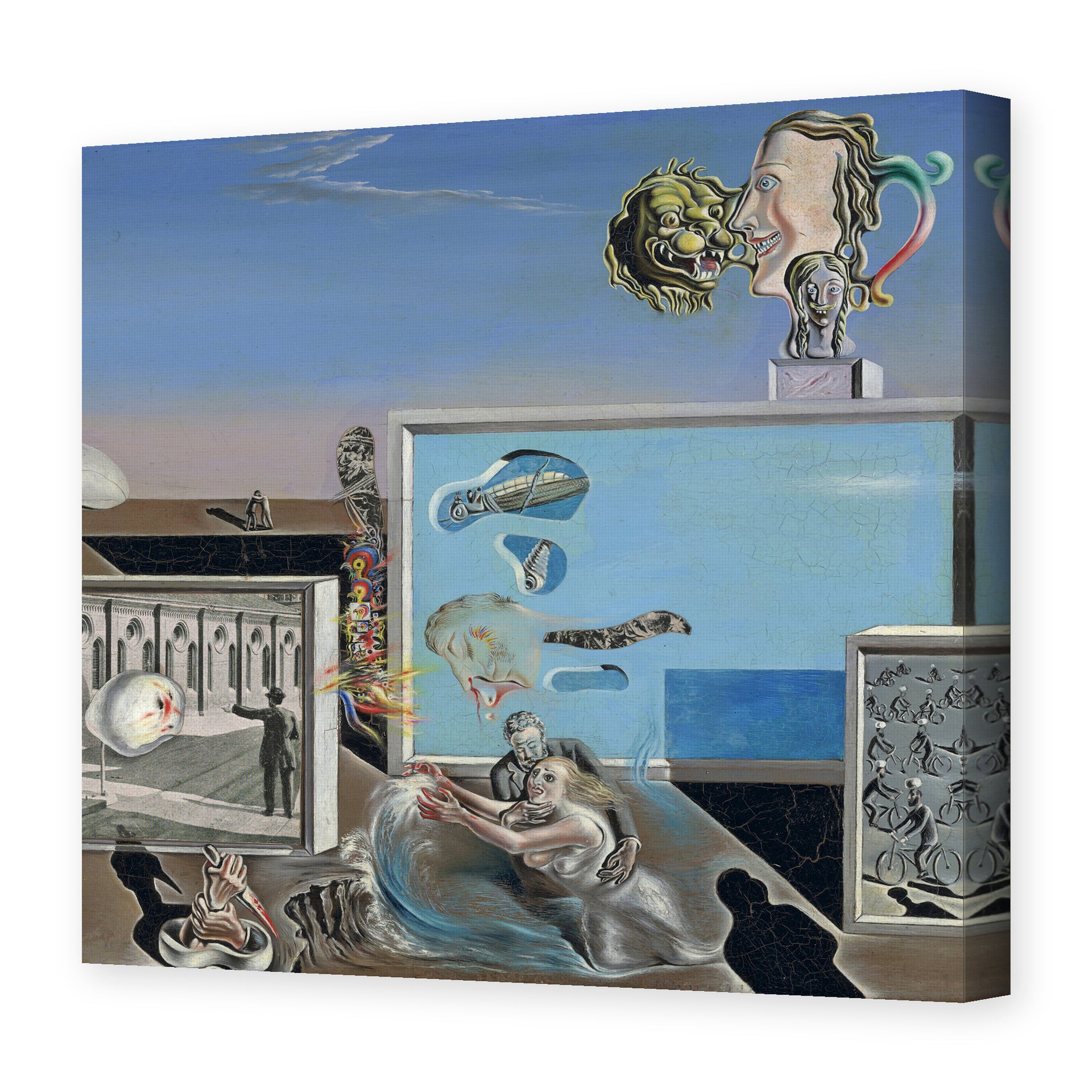 Salvador Dali's 'Illumined Pleasures' painting reproduced as a gallery-wrapped canvas print