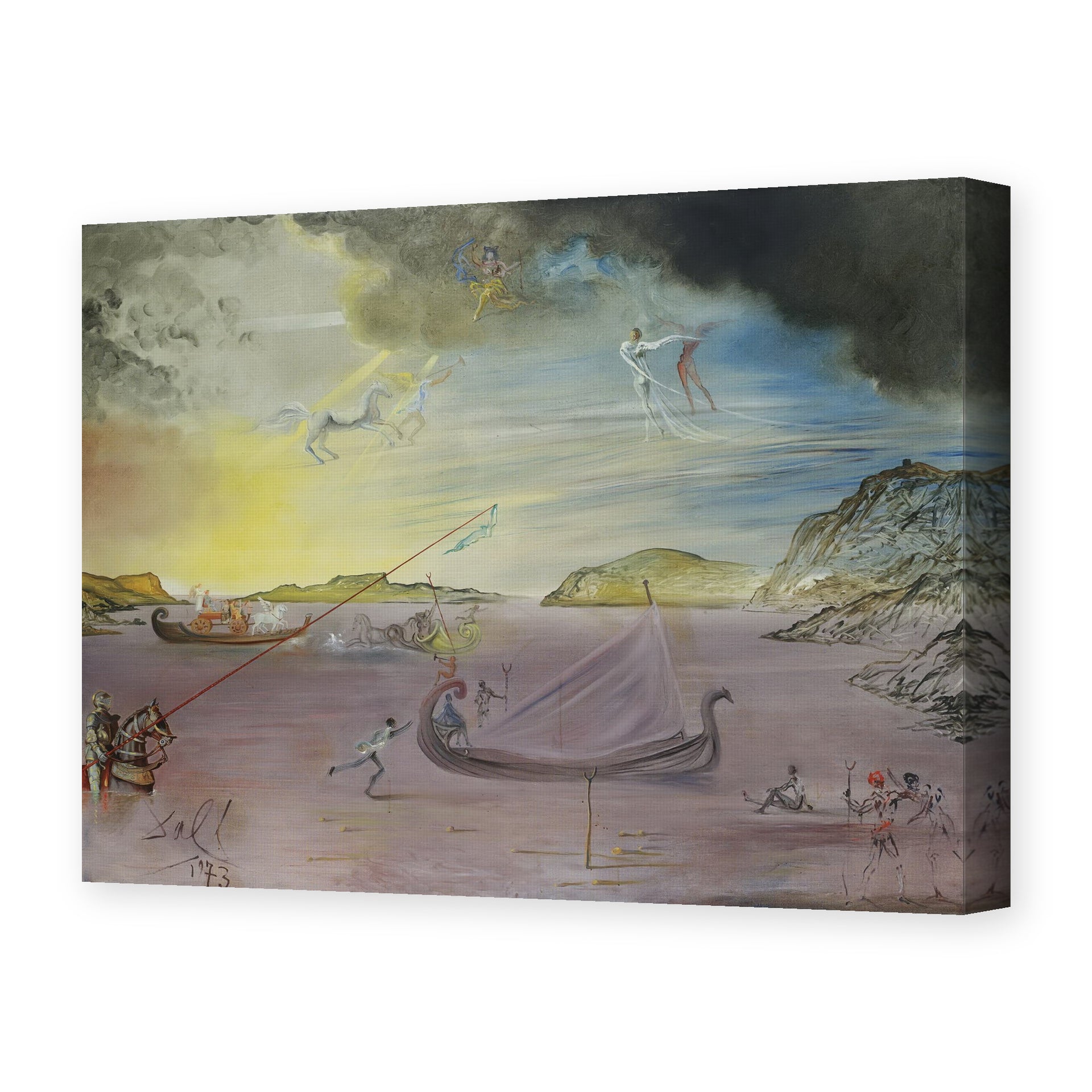 Salvador Dali's 'Las Galas of Port Lligat' painting reproduced as a gallery-wrapped canvas print