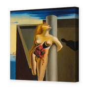 Salvador Dali's 'Las Rosas Sangrantes' painting reproduced as a gallery-wrapped canvas print