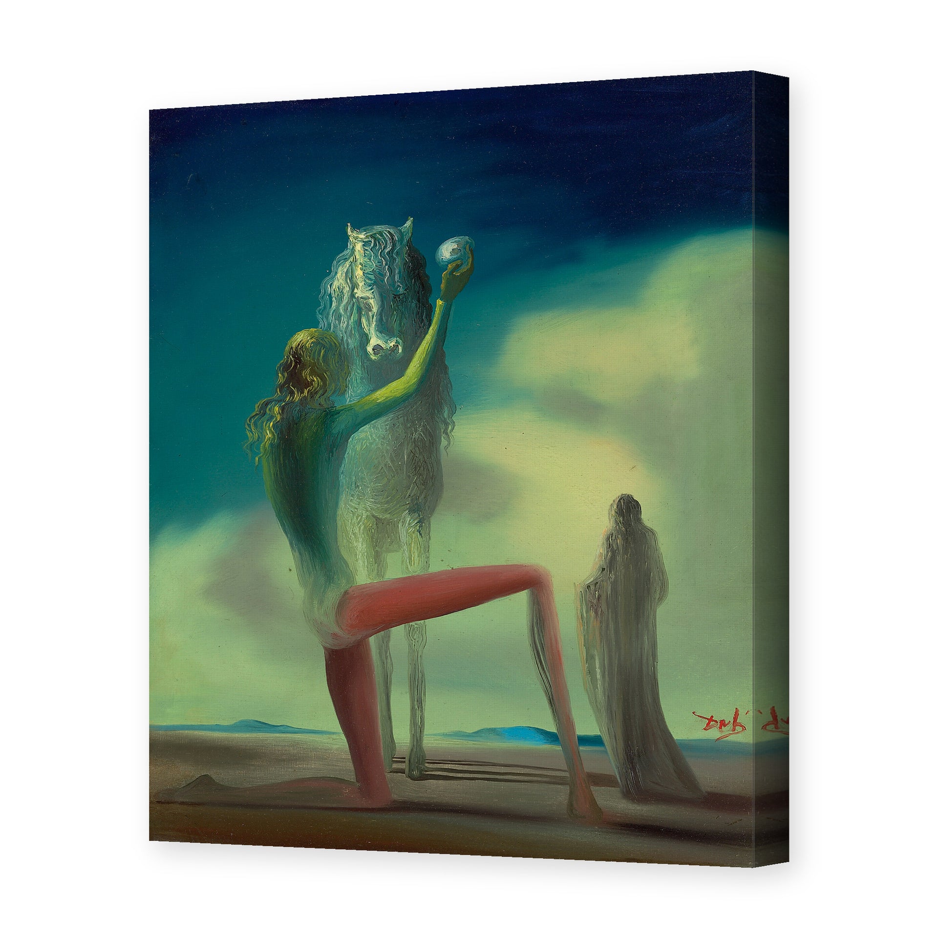 Salvador Dali's 'Le Chevalier De La Mort' painting reproduced as a gallery-wrapped canvas print