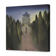 Salvador Dali's 'Le Mausolee D'Halicarnasse' painting reproduced as a gallery-wrapped canvas print