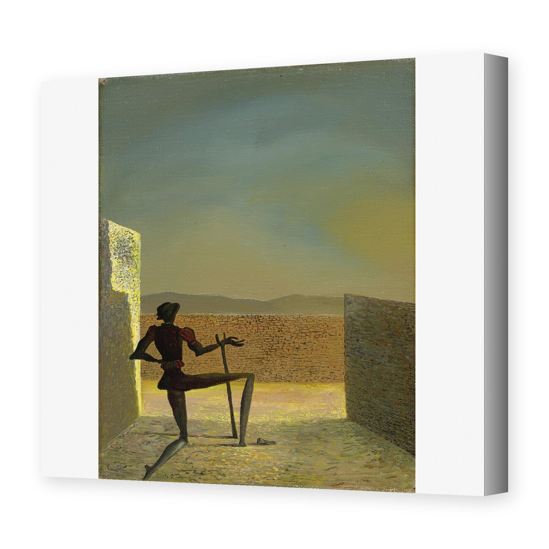Salvador Dali's 'Le Spectre De Vermeer De Delft' painting reproduced as a gallery-wrapped canvas print