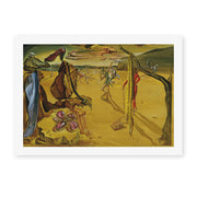 Salvador Dali's 'Modern Fashion Accessories' painting reproduced as a rolled canvas print