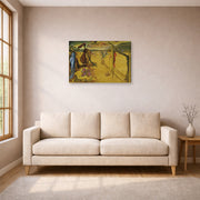 Gallery-wrapped canvas print of Salvador Dali's Modern Fashion Accessories displayed on a wall in a living room